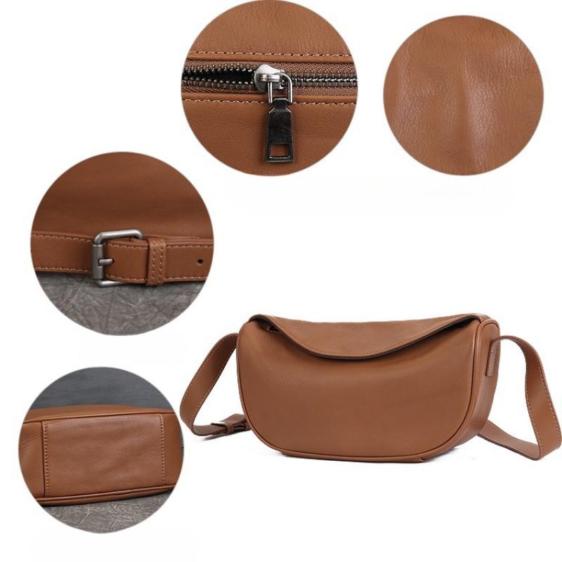 Женская сумка из натуральной кожи, верхний слой из коровьей кожи, модная сумка-седло, однотонная, простая сумка через плечо, мини-сумка ручной работы