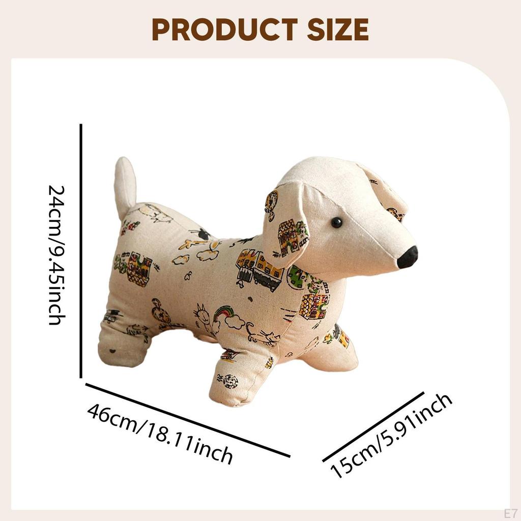 Dog Weighted Doorstop Stuffed Animal Sculpture Animals Décor, Floor Door Stop for
