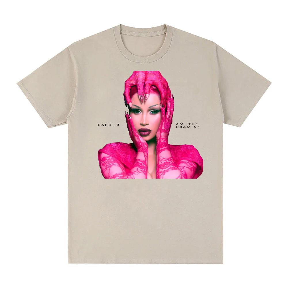 Cardi B album Am I the Drama T Shirt Fashion Summer Casual O-neck Tshirt High Quality 100%Cotton Comfortable Ropa De Mujer