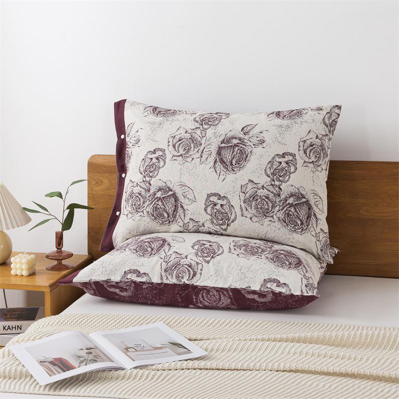 Наволочка из чистого хлопка с марлевой фактурой: Не скатывается, не выцветает, впитывает пот, устойчив к пятнам - Идеально для взрослых.