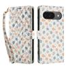 Wallet Case for Google Pixel 10 Pro/10/9 Pro/9 Rhombic Floral Design Leather Flip Phone Cover with Strap