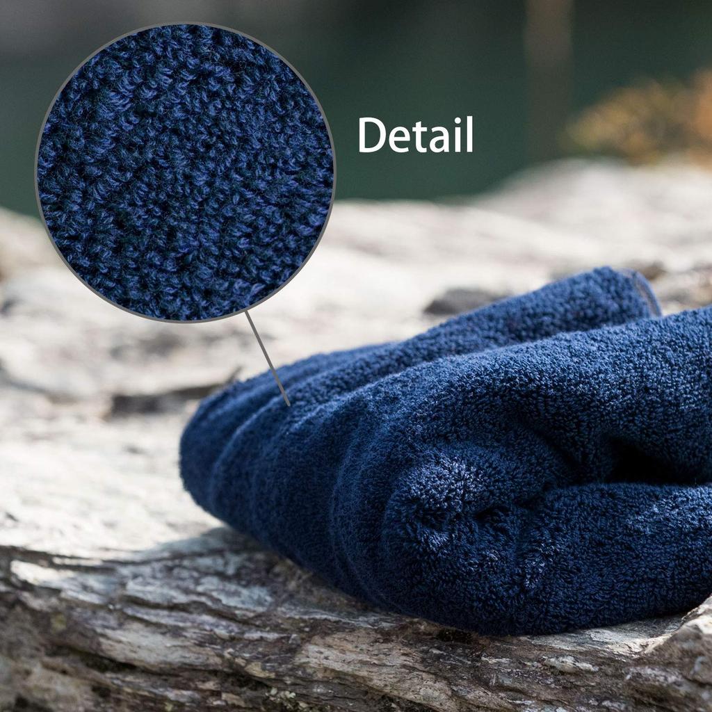 Towel Laboratory Bath Space Set of Professional Fast JapanTechnology [Toughness PRO] #005 Towels, Navy, 2, Grade, Thick, Volume, Long-Lasting,