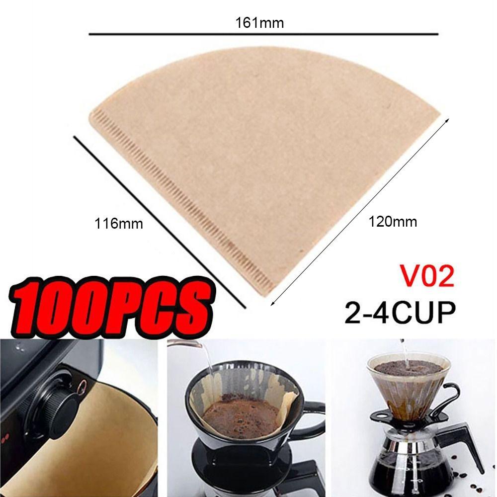 40/100 шт. Выдвижная фильтровальная бумага для капельного кофе из древесной целлюлозы, бумага для ручного заваривания, новый кофе ручного заваривания