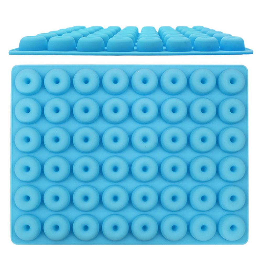 Мини-форма для пончиков 48 ячеек, маленькая силиконовая форма для пончиков, кексы для противня, формы для пончиков, бисквитные рогалики