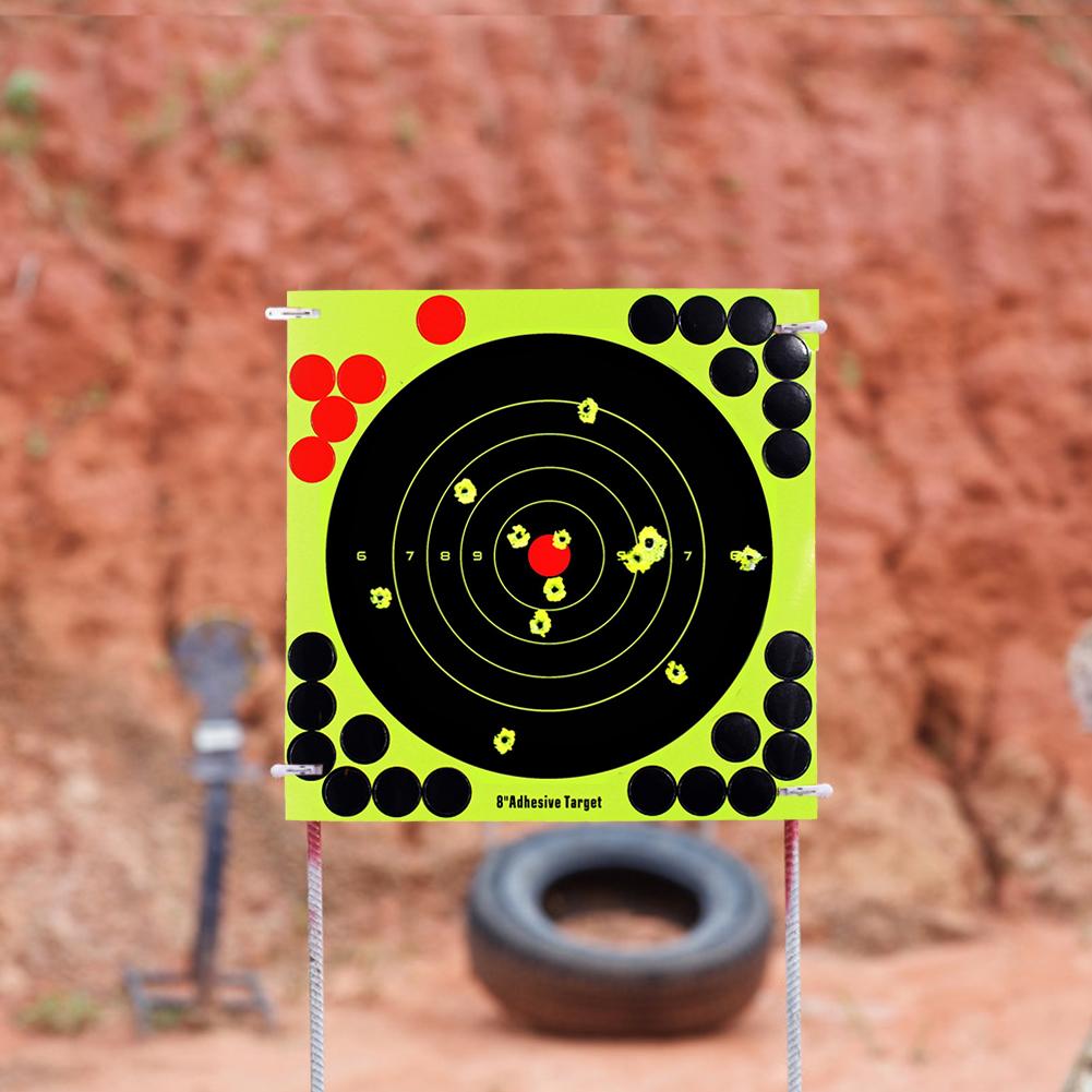 100-10PCS Round Target Pasters Reactive Splatter Targets Sticker Paper 8in Self Adhesive Stickers Shooting Training Accessories