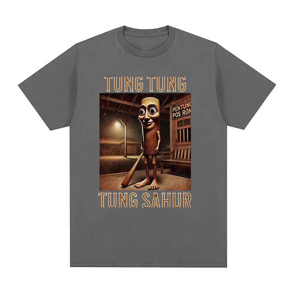 Летняя Тун Тун Тун Сахур Итальянский Маразм Смешной Мем Мужская Женская Футболка Мода Юмор Хлопок Футболки с Коротким Рукавом Повседневные Топы