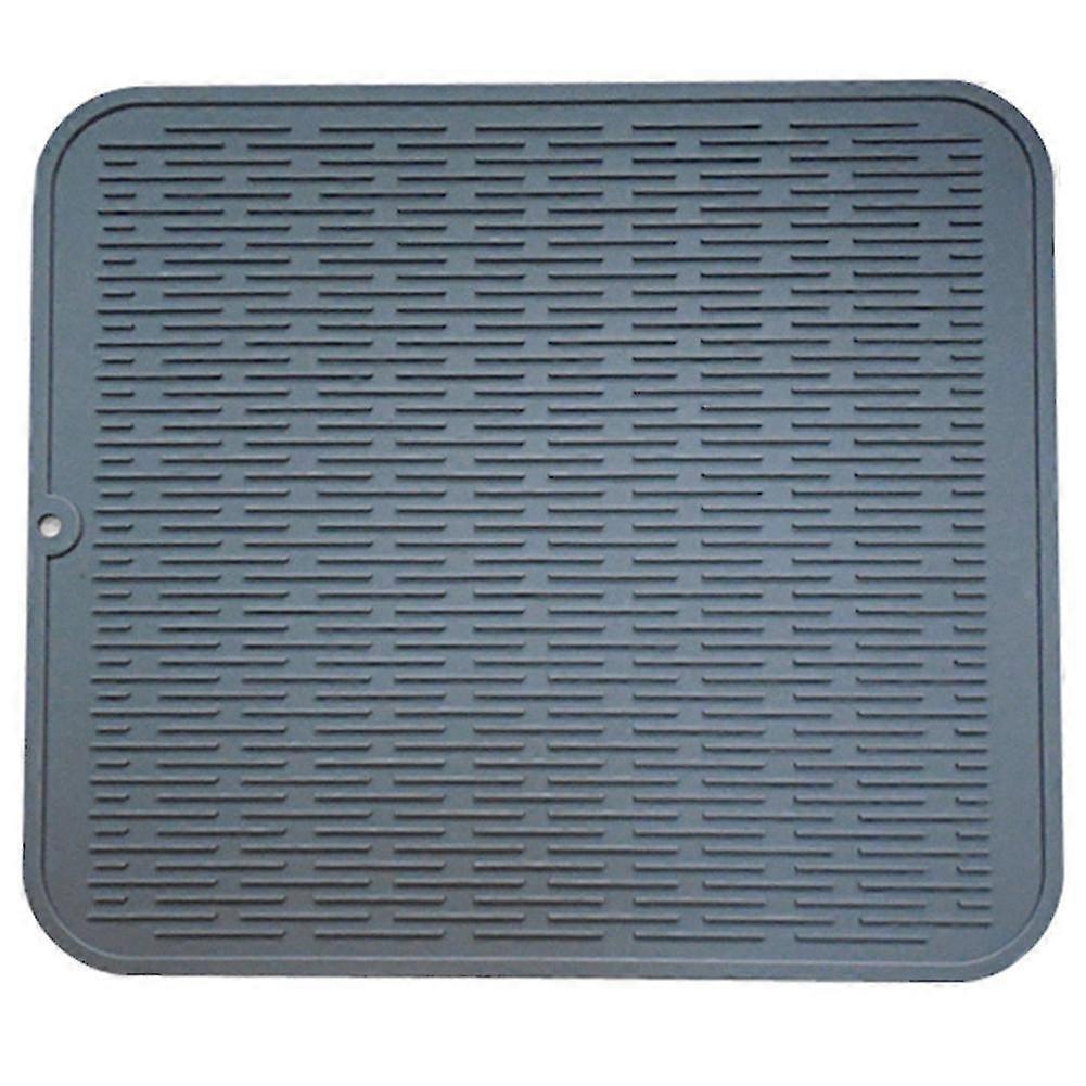 2 Pcs Large Silicone Placemat Dish Drying Mat Kitchen Draining Table Drain Mat Sink Non-slip Pad