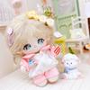 Plush Stuffed 10CM Doll Clothes Hoodies No Attributes Dolls Clothes Pink T-shirt Pants Set  Kids