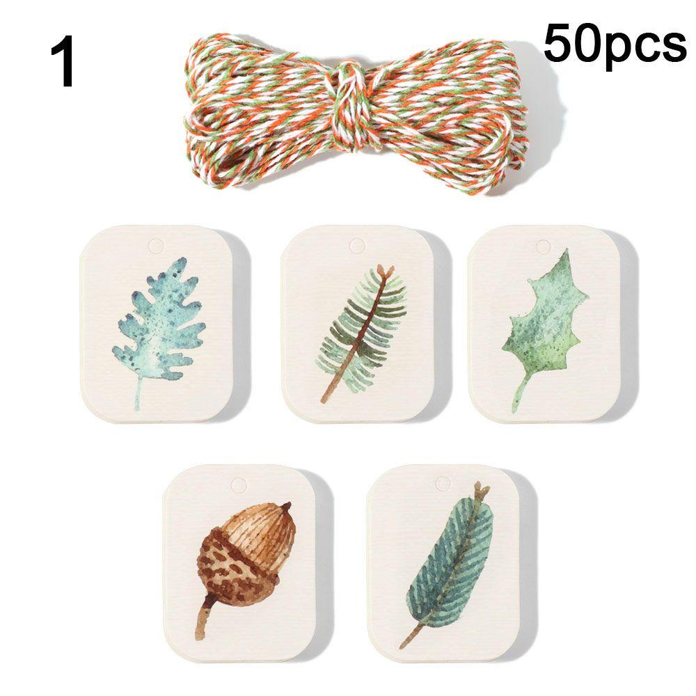 48/50 шт. Карточки для вечеринок Рождественские украшения Крафт-бумага Рождественские этикетки Бирки для упаковки подарков Крафт-бирка