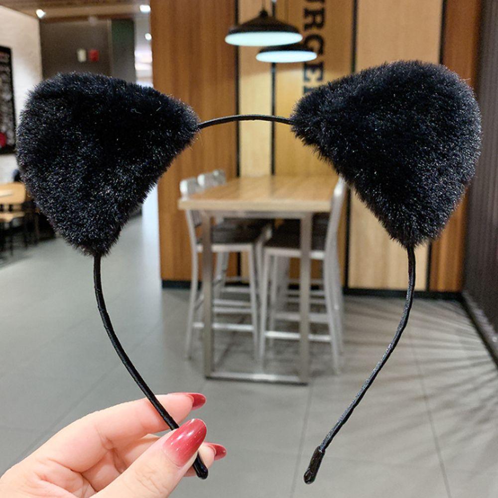 Cosplay Night Party Bar Plush Cute Face Wash Hair Band Cat Ears Headband Hair Accessories Hair Hoop
