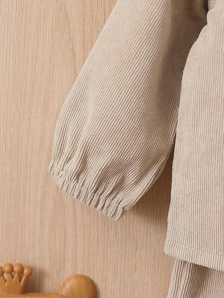 Детский костюм бежевого цвета: Куртка с длинными рукавами и брюки для мальчиков осень/зима