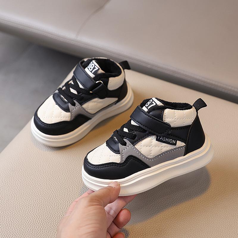 Детские зимние кроссовки, массивные, универсальные, для девочек, нескользящие, теплые, детские, повседневные, модные, для мальчиков, баскетбольные кроссовки из искусственной кожи