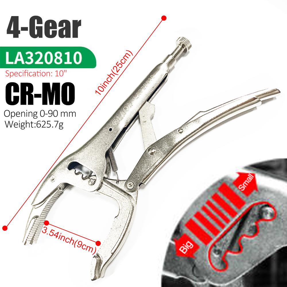 LAOA 10-дюймовый зажим тисков хром молибден 4-ступенчатые 2-ступенчатые регулируемые фиксирующие плоскогубцы