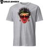 Unisex Short-Sleeve T-Shirt: Strawberry with Mohawk, Sunglasses, and Earrings