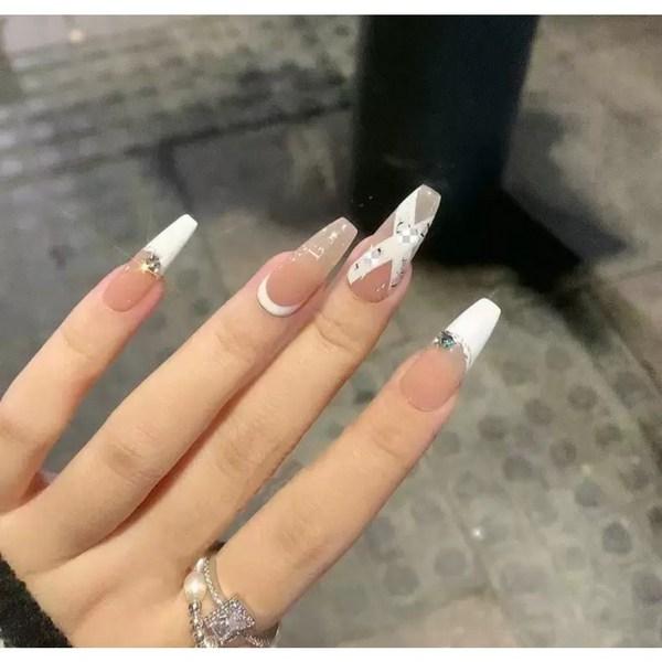 Home Nail Self-Applying Nail Tips 24P 2 Set 2nd, 2 Pieces, No6