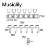 Musiclily Pro Vintage 6-String Guitar Locking Tuners for Strat/Telecaster with Nickel Keystone Buttons