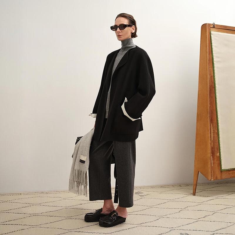 LESS 2025 Winter Merino Wool Casual Straight-Leg Pants