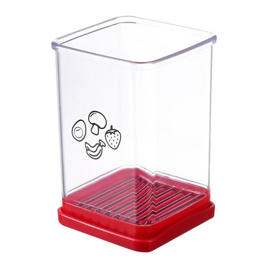 1/2/3 Pcs Fruit Cup Slicer with Push Plate Strawberry Bananas Kiwis Cutter Integrated Blade Design Dishwasher Safe Vegetable Salad Kitchen Gadget