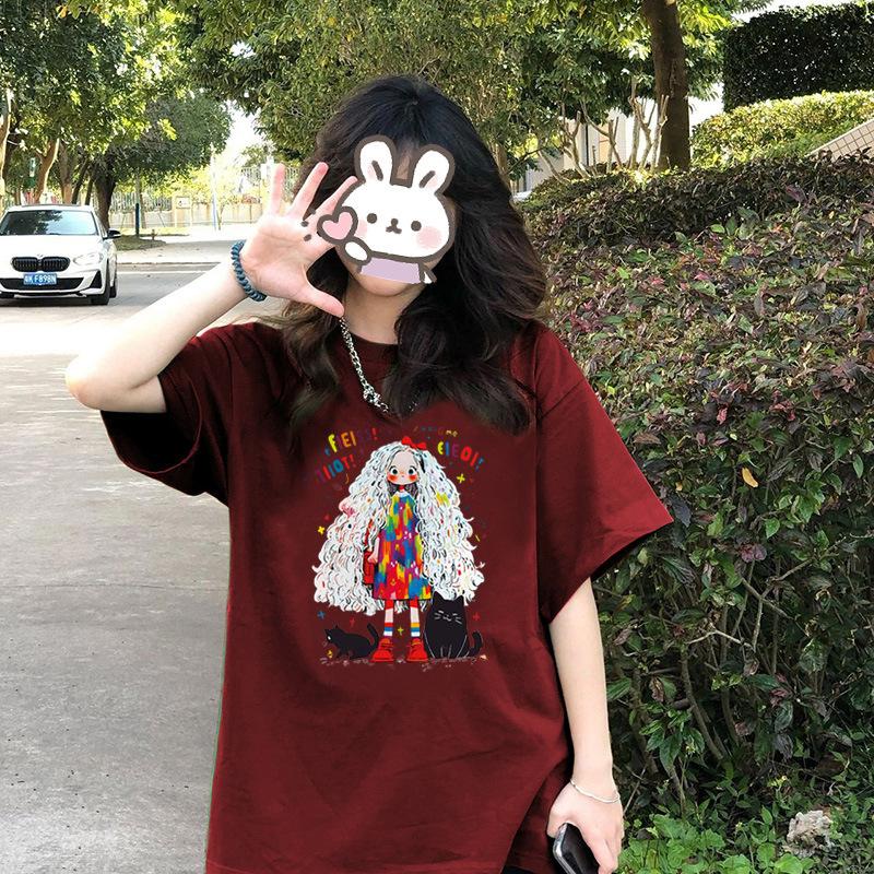 VEZFAA Женские модные повседневные летние весенние блузки и рубашки с круглым вырезом с короткими рукавами