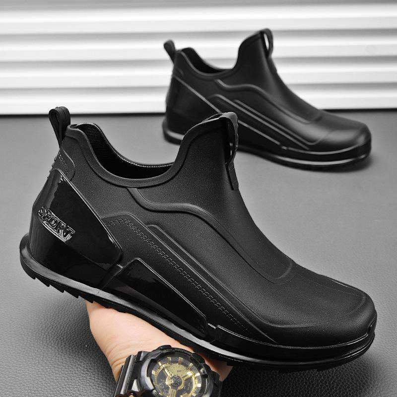 Chelsea rain shoes low short tube мужские нескользящие и износостойкие ботинки для морской рыбалки 2024 новые мужские водонепроницаемые дождевые сапоги