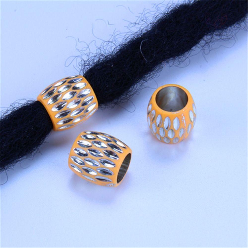 30 шт./компл. Пластиковые бусины с большим отверстием, разноцветные трубки для косичек, дреды, свободные бусины для вечеринки