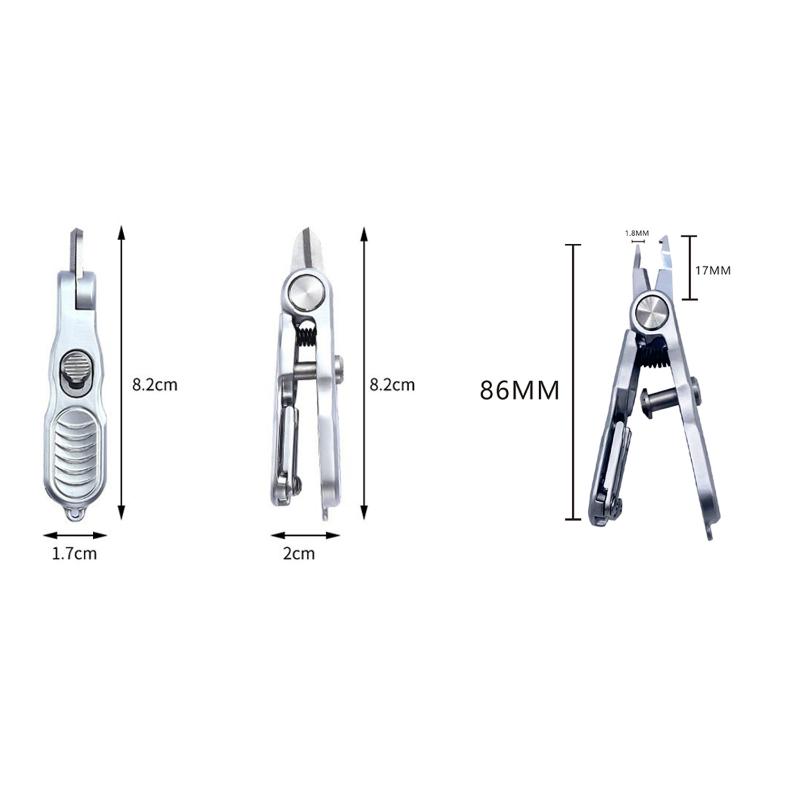 Multi-Functional Fishing Scissors With Serrated Blade Portable Stainless Steel Lure Pliers Cut Pe/Carbon Line Fishing Tackle