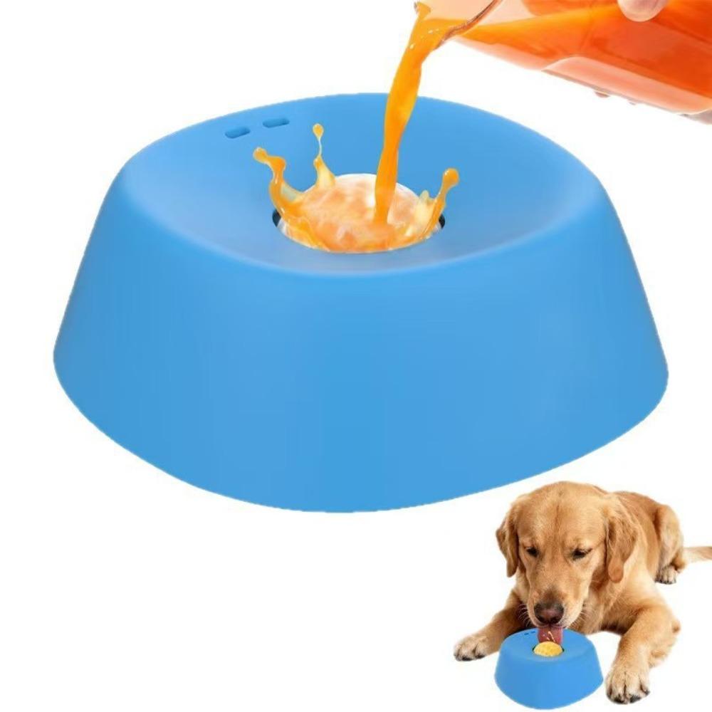 Pet Slow Feeder Lick Mat, Dog Cat Anti-Gulp Bowl, Silicone Treat Puzzle for Teeth Cleaning, Anxiety Relief Fun Feeder