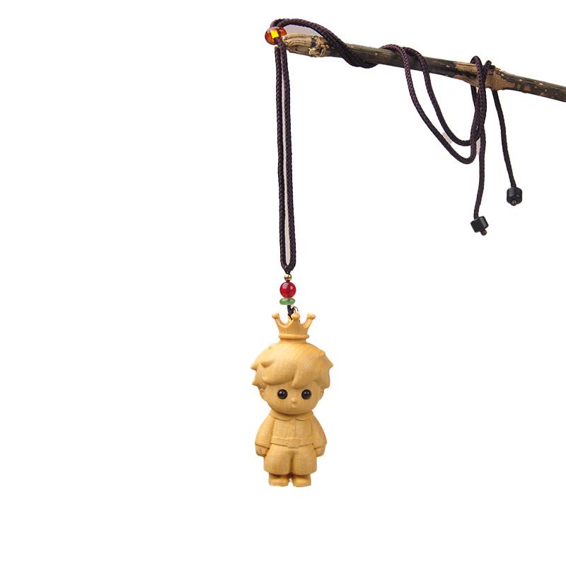 Маленький принц брелок из золотого сандала для исцеления - Милый брелок для сумки и детский подарок