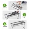 Tri-polar Outdoor Portable Folding Stainless Steel BBQ Grill
