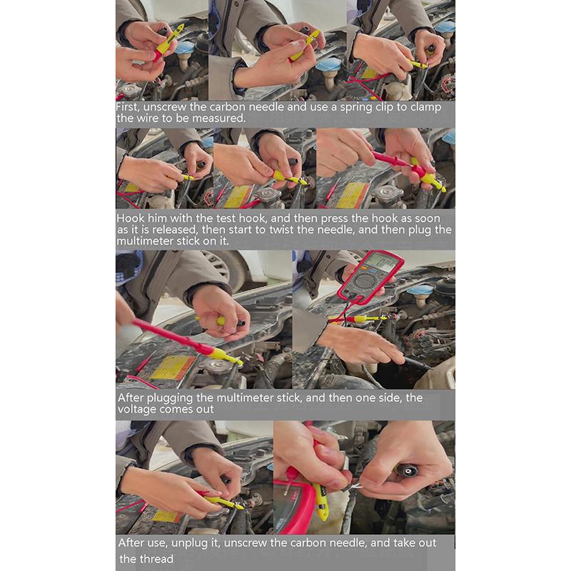 Набор зажимов для прокалывания изоляции, инструменты для ремонта цепи, обнаружение автомобильной цепи
