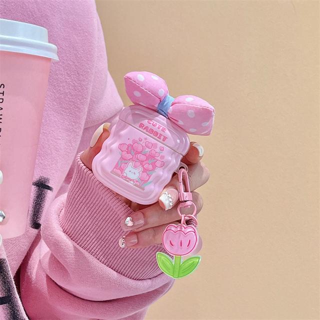 Чехол для наушников INS Heart Windmil для Airpods Pro 2, чехол с милым медведем и разноцветными бусинами, мягкий силиконовый чехол с мультяшным животным для Airpods 1 2 3