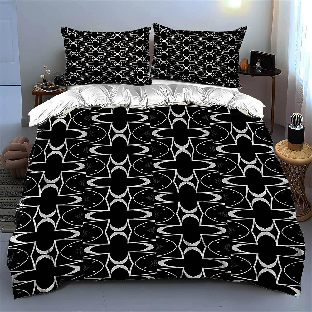 Abstract, geometric, symmetrical. Bedding Duvet cover sets Duvet covers Pillowcases gifts (1 * Duvet Cover 2 * Pillowcases, without duvet insert)
