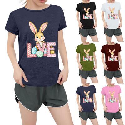 Женская повседневная футболка с круглым вырезом и короткими рукавами с принтом