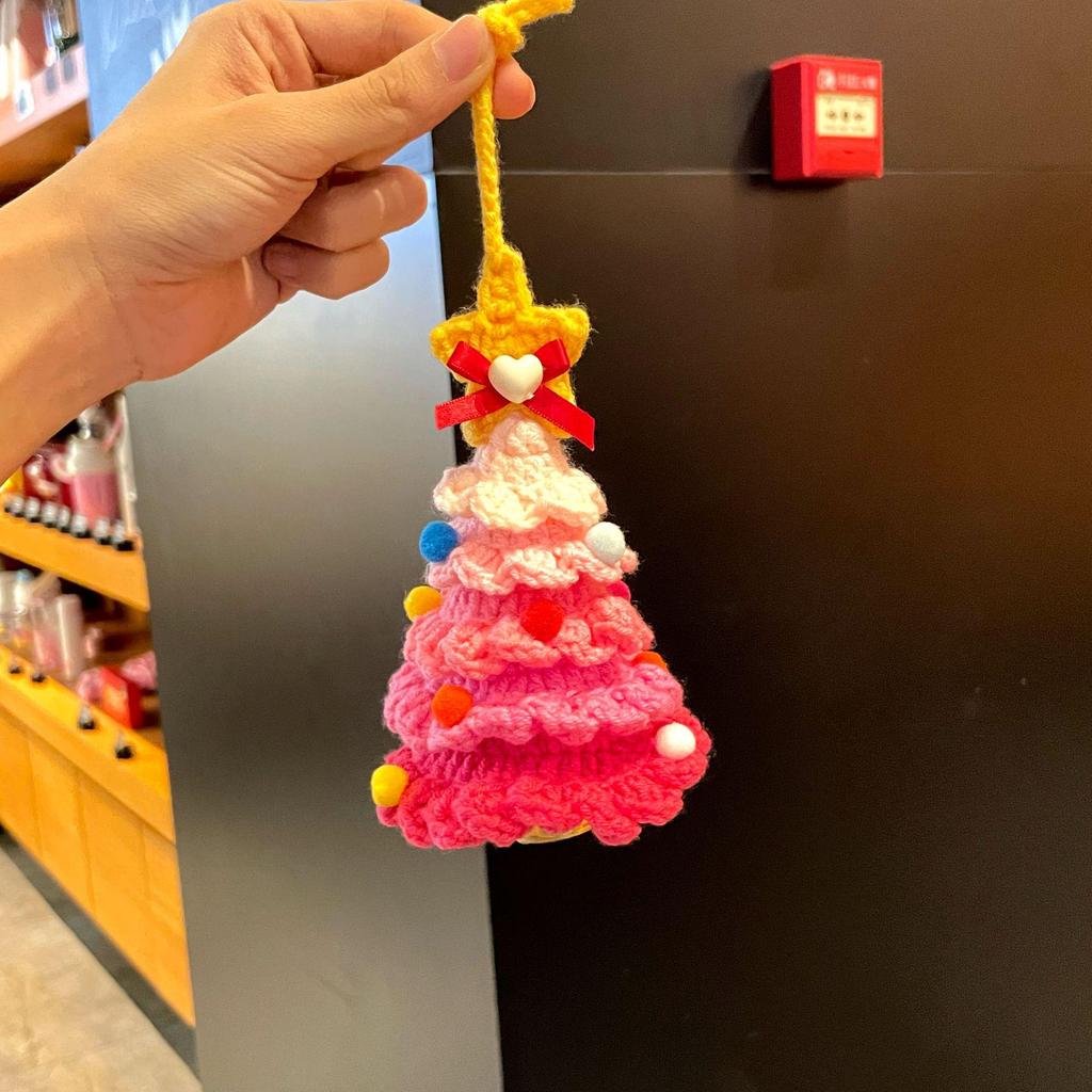 Международная пряжа Крючком Мини Рождественская елка Украшение для автомобиля Подарок