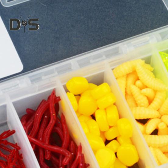 Мягкие рыболовные приманки, набор, яркие цвета, реалистичные, миниатюрные искусственные черви, рыболовная приманка с футляром для хранения