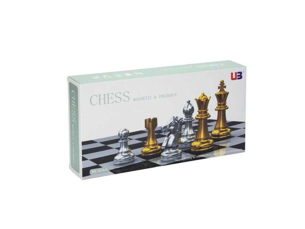 Магнитный складной шахматный набор UB Union 'Золото и серебро' - Пластиковая настольная игрушка для досуга, Идеальный подарок для студента