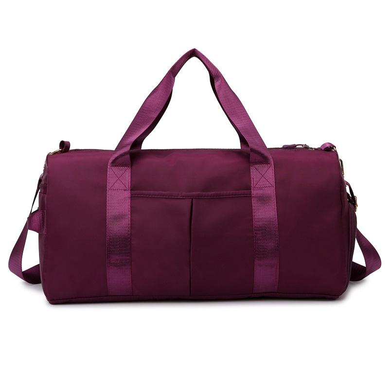 Портативная однотонная дорожная сумка с отделением для обуви, разделением сухого и влажного, плечевым ремнем, легкая для плавания и фитнеса