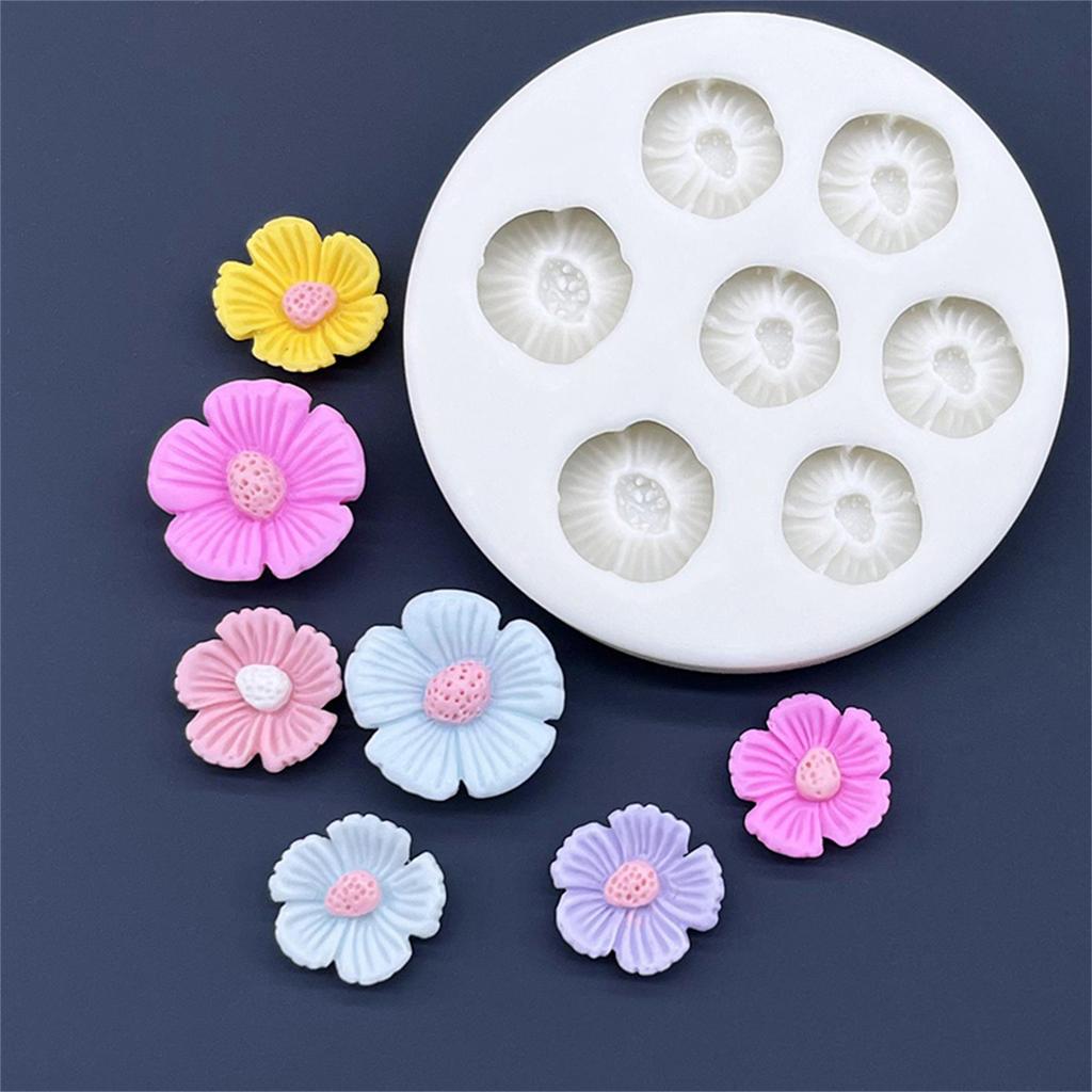 Flower Daisy Silicone Sugarcraft Mold Resin Tools Cupcake Baking Mould Fondant Tools