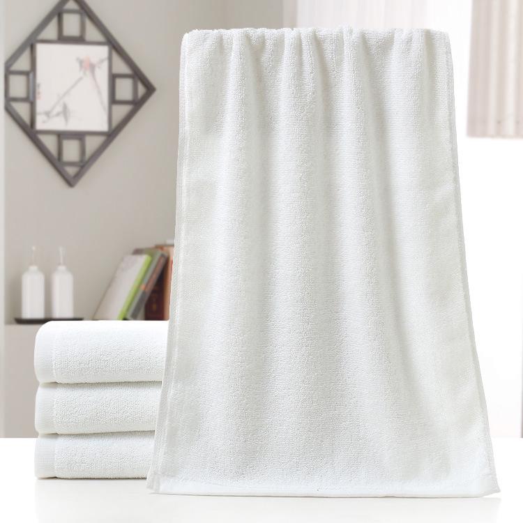 21-Strand Thickened Pure Cotton White Towel for Hotel, B&B, Bathing, Salon - Absorbent Face Towel
