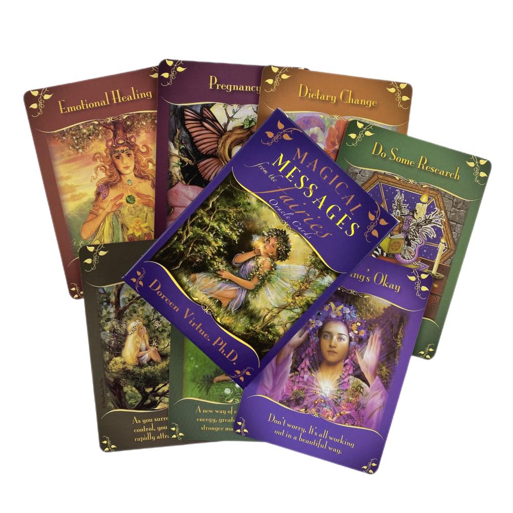 Колода гаданий «Розовые цветы» с оракулом на английском языке Vision Edition, настольная игра Таро для вечеринки