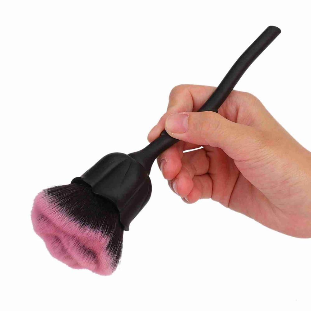 Long Handle Nail Dust Brush Multifunctional Manicure Brush Nail Powder Brush For Acrylic Nails