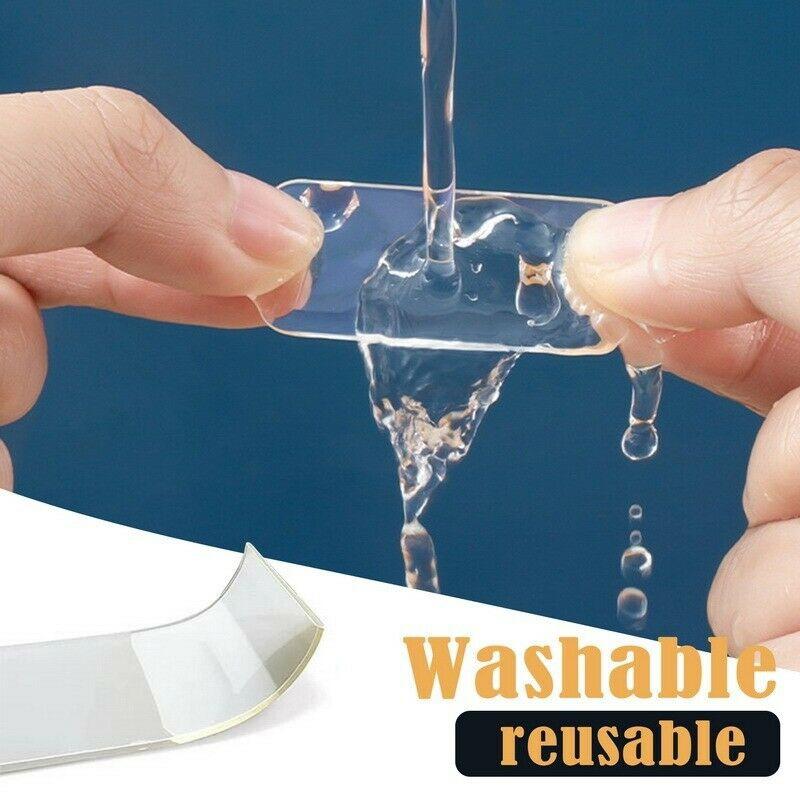 Двусторонняя клейкая лента Водонепроницаемая съемная нано-липкая клейкая монтажная лента Прозрачная нано-лента Двусторонняя лента Инструменты для гаджетов для дома