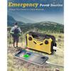 J-369 Emergency Solar Radio - 3000mAh Power Bank, AM/FM, Hand Crank, Flashlight, Reading Lamp, SOS Alarm for Survival & Outdoor