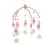 Baby Crib Mobile Wooden Wind Chime Felt Ball Hanging Bed Bell Baby Mobile Wooden Ornament Nursery