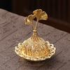 1PC Incense Burner Hollow Golden Tower Oil Burner Arab Style Censer Holder For Home