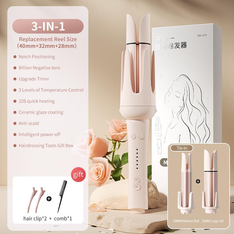 Автоматическая плойка 32 мм, автовращающаяся керамическая плойка для волос, профессиональная плойка-стик 40 мм, плойка-волшебная палочка, щипцы для завивки волос, подарок