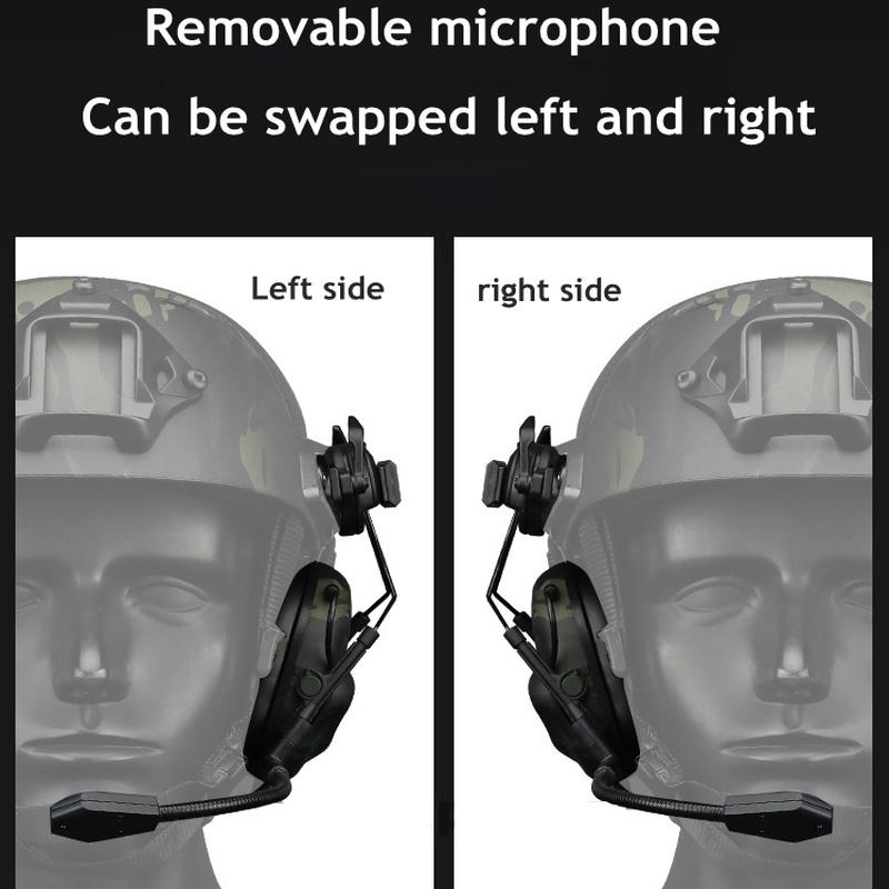 Гарнитура для страйкбола, пейнтбола, CS, тактические гарнитуры, боевые, охотничьи, стрелковые наушники для крепления на шлем 19-21 мм