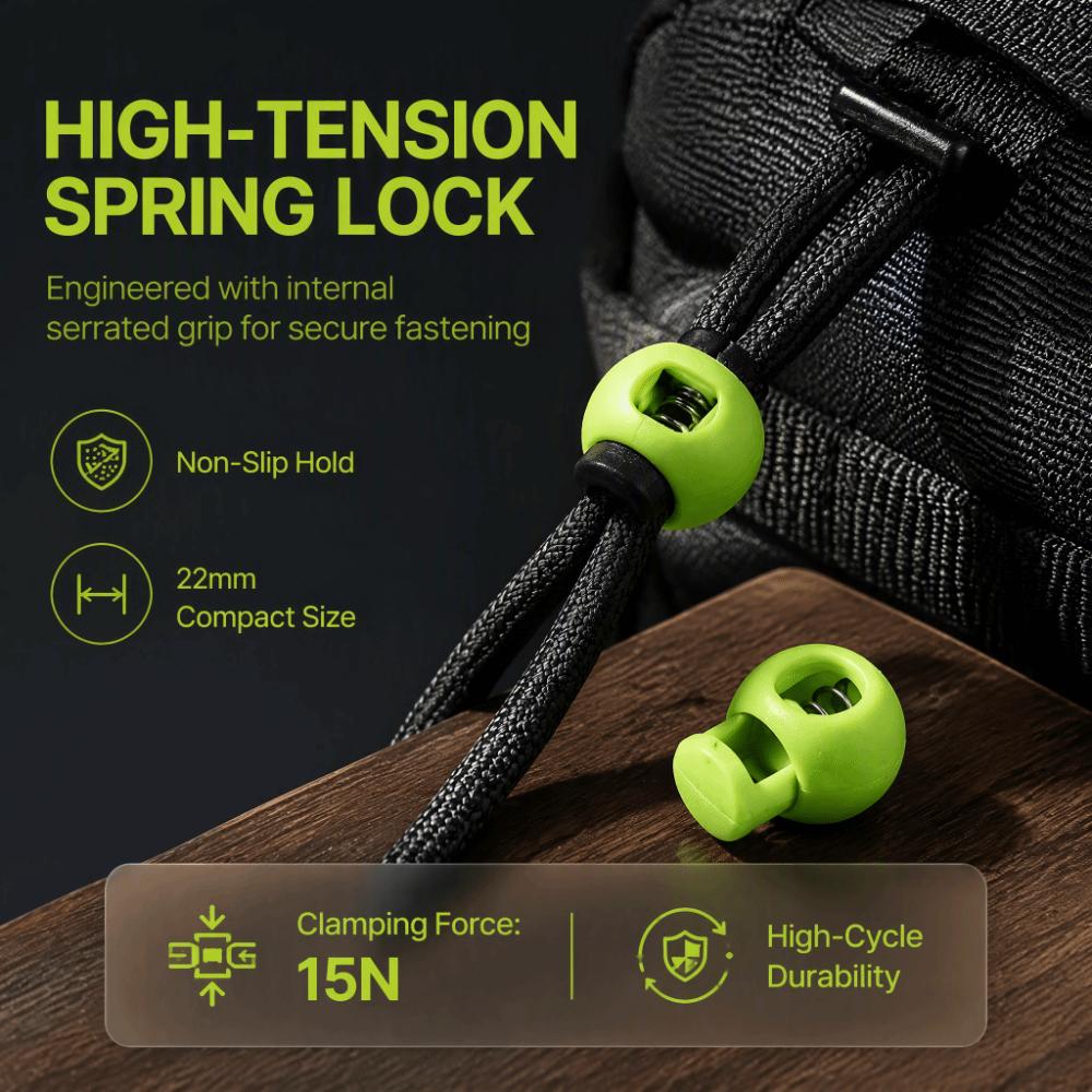 30Pcs End Round Spring Cord Lock Single Hole Round Fastener Buttons Toggle Stoppers For Backpack
