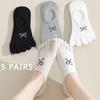 5 Pairs Five Finger Socks Women Anti-slip Cotton Toe Socks with Separate Fingers Sports Summer Thin Slipper Socks