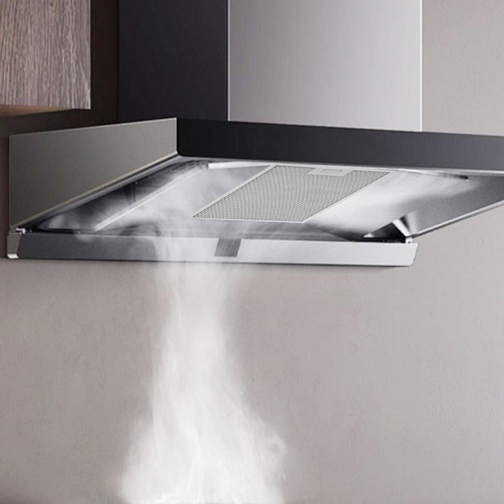 2 ШТ. Серебристые фильтры для кухонной вытяжки, Металлические сетчатые фильтры для вытяжки, 280x371x9 мм, Серебристые вытяжки, Масляный фильтр, Фильтр для аспиратора